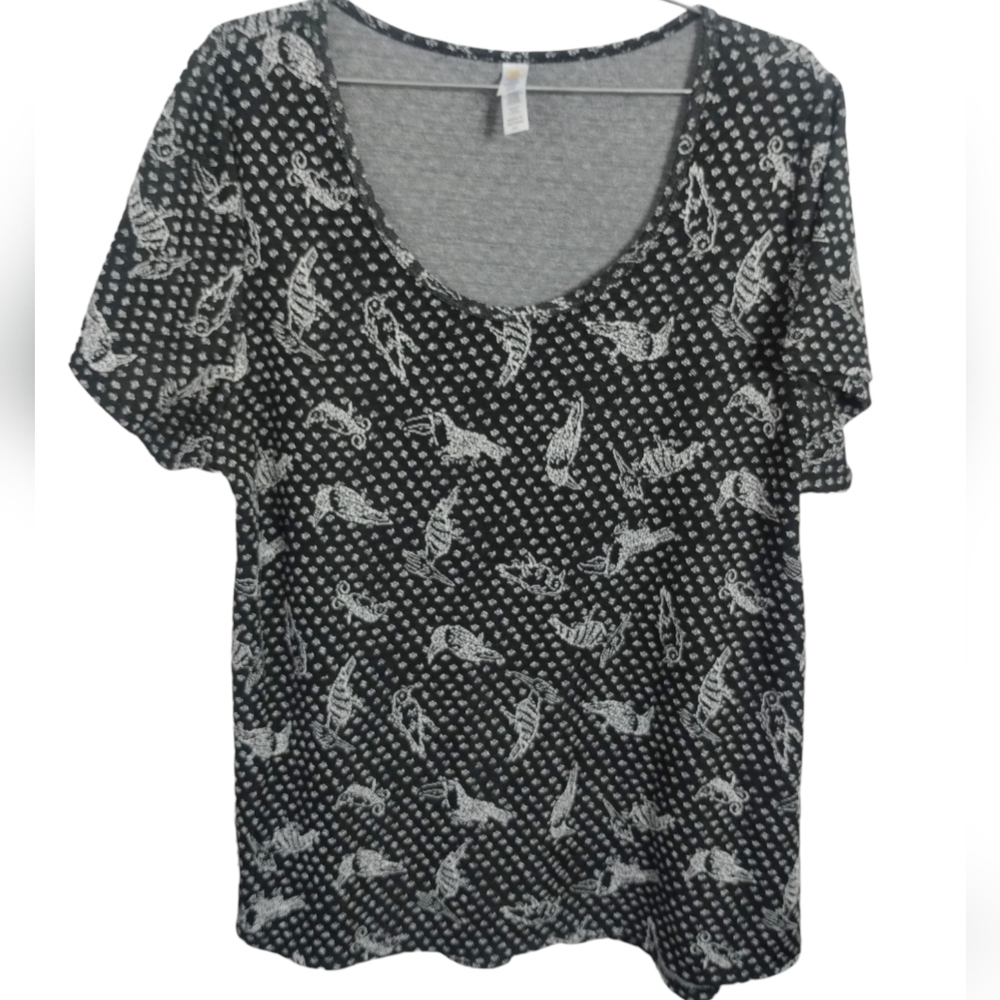 LuLaRoe Women's Novelty Bird Wings Casual Beachy Stretchy Resort Top size 2XL